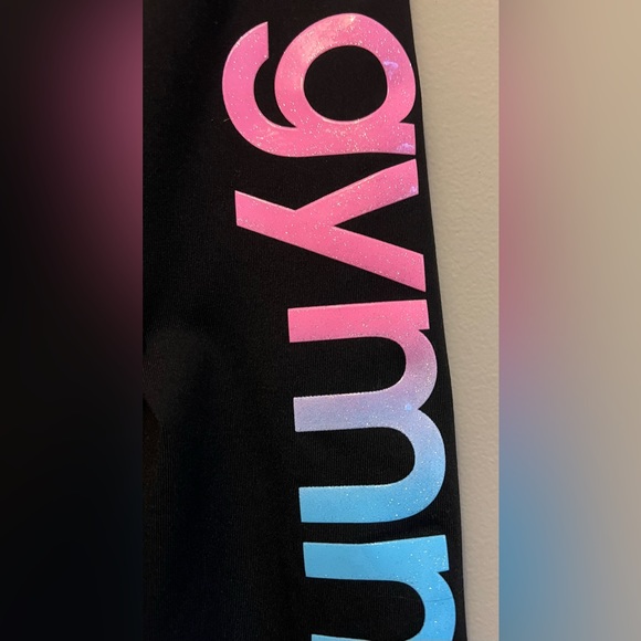 Justice Girls Gymnast Sport Lattice Leggings Size 12 - Picture 3 of 6